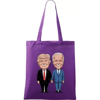 Trump a Biden - velký kamarádi - Taška bavlněná - 42 x 38 cm ( Fialová )