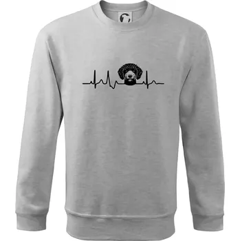 Pánská mikina Lagotto romagnolo hlava EKG - Mikina Essential pánská - S ( Světlešedý Melír )