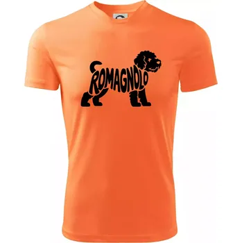 Chlapecké tričko Romagnolo nápis v těle - Dětské triko sportovní (dresovina) - 122 cm/6 let ( Neon mandarine )