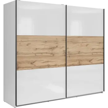 Nábytek TETRIX bílá šatní skříň SZF/220 dub votan