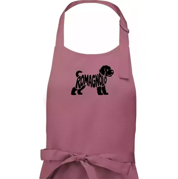 Kuchyňská zástěra Romagnolo nápis v těle - Dámská zástěra na vaření - Univerzální velikost ( Starorůžová )