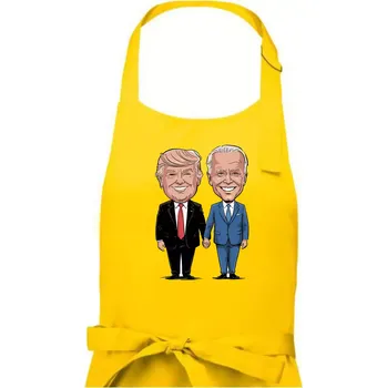 Kuchyňská zástěra Trump a Biden - velký kamarádi - Dámská zástěra na vaření - Univerzální velikost ( Žlutá )