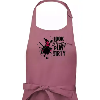 Kuchyňská zástěra Look pretty play - Dámská zástěra na vaření - Univerzální velikost ( Starorůžová )