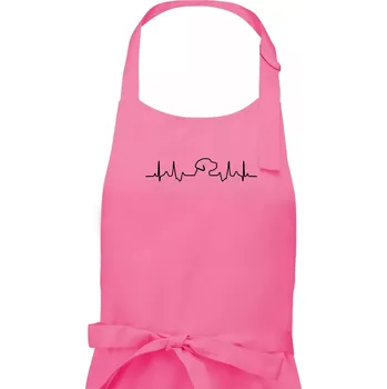 Kuchyňská zástěra Labrador EKG - Pánská zástěra na vaření - Univerzální velikost ( Růžová )