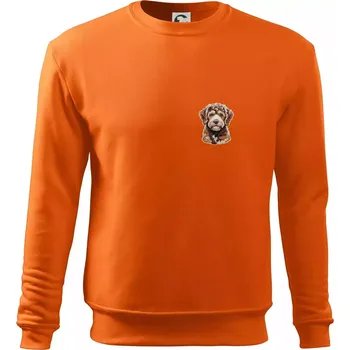 Pánská mikina Lagotto romagnolo vyšívaná hlava na prsu - Mikina Essential pánská - M ( Oranžová )