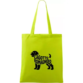 Lagotto romagnolo nápis v těle - Taška bavlněná - 42 x 38 cm ( Limetková )