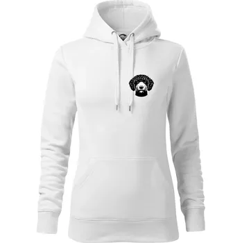 Dámská mikina Lagotto romagnolo hlava na prsu - Mikina dámská Cape s kapucí - L ( Bílá )