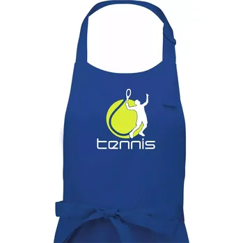 Kuchyňská zástěra Tenista - Pánská zástěra na vaření - Univerzální velikost ( Královská modrá )