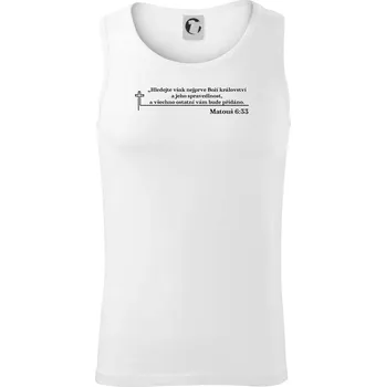 Citáty z bible - Matouš 6:33 - Tílko pánské Core - M ( Bílá )