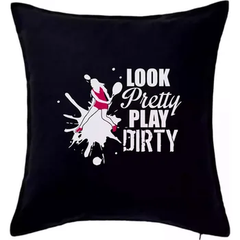 Polštář Look pretty play - Polštář 50x50 - 50x50 - Včetně výplně ( Černá )