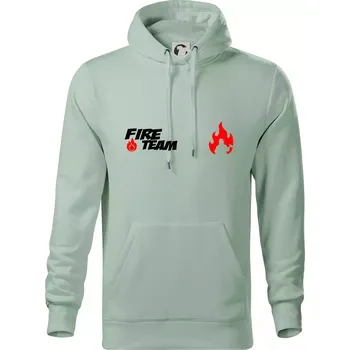 Pánská mikina Fire Team plamen - Mikina pánská Cape s kapucí - 5XL ( Sage )