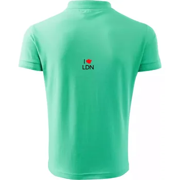 Pánská košile I Love LDN - Polokošile pánská Pique Polo 203 - 5XL ( Mátová )