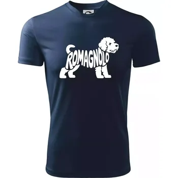 Chlapecké tričko Romagnolo nápis v těle - Dětské triko sportovní (dresovina) - 134 cm/8 let ( Námořní modrá (velmi tmavá - téměř černá) )