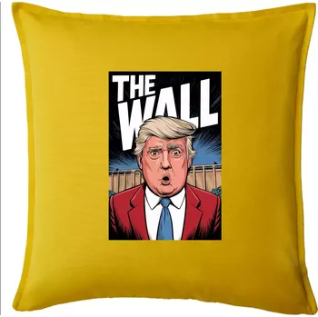 Polštář The wall Trump - Polštář 50x50 - 50x50 - Pouze potah ( Žlutá )