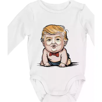 Kojenecký body Baby trump - Body kojenecké s dlouhým rukávem - Dlouhý r. do 3 měs ( Bílá )