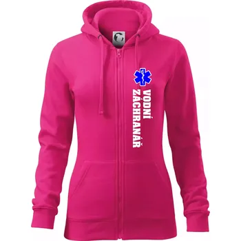 Dámská mikina Rescue - Vodní záchranář - Dámská mikina trendy zipper s kapucí - M ( Purpurová )
