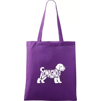 Nákupní taška Romagnolo nápis v těle - Taška bavlněná - 42 x 38 cm ( Fialová )