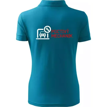 Poctivý mechanik - Polokošile dámská Pique Polo - S ( Tmavý tyrkys )