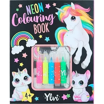 omalovánky Omalovánky s fixy a samolepkami Ylvi Neon Colouring Book