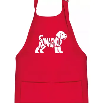 Kuchyňská zástěra Romagnolo nápis v těle - Dětská zástěra na vaření - Univerzální velikost ( Červená )