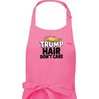 Kuchyňská zástěra Trump hair dont care - Dámská zástěra na vaření - Univerzální velikost ( Růžová )
