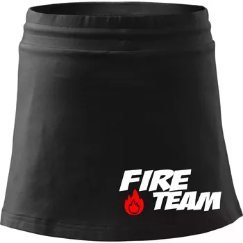 Dámské oblečení Fire Team plamen - Sportovní sukně - two in one - S ( Černá )