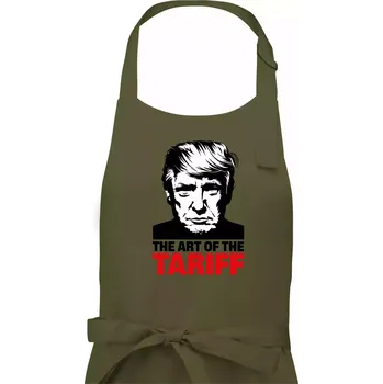 Kuchyňská zástěra Trump The art of the tariff - Dámská zástěra na vaření - Univerzální velikost ( Khaki )