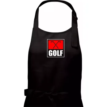 Kuchyňská zástěra Golfové hole - Dámská zástěra na vaření - Univerzální velikost ( Černá )