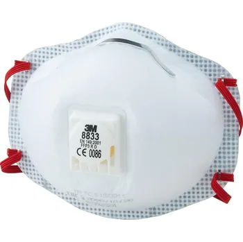 Plynová maska Filtrační maska proti prachu polomaska 3M 8833 FFP3 10 Ks.