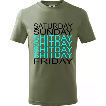 Chlapecké oblečení Shitday - Tričko dětské bavlněné - 122 cm/6 let ( Khaki )