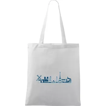 Památky světa - Taška bavlněná - 42 x 38 cm ( Bílá )