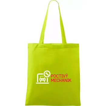 Poctivý mechanik - Taška bavlněná - 42 x 38 cm ( Limetková )