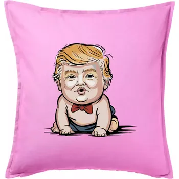 Polštář Baby trump - Polštář 50x50 - 50x50 - Pouze potah ( Růžová )