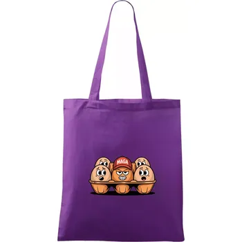 Trumps Eggs - Taška bavlněná - 42 x 38 cm ( Fialová )