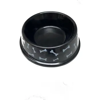 Miska pro psa Miska pro psa melaminová černá - kostičky 0,15L/14,5x5cm Pet Expert