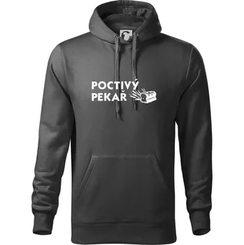 Pánská mikina Poctivý Pekař - Mikina pánská Cape s kapucí - L ( Tmavá břidlice (šedá se zeleným nádechem) )