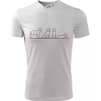 Chlapecké tričko Lagotto romagnolo postavy linka - Dětské triko sportovní (dresovina) - 122 cm/6 let ( Bílá )