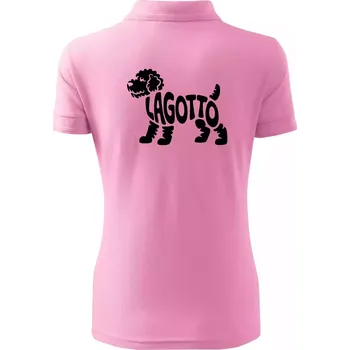 Lagotto nápis v těle - Polokošile dámská Pique Polo - 2XL ( Růžová )