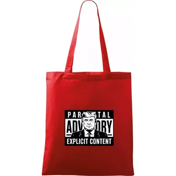 Parental advisory Trump - Taška bavlněná - 42 x 38 cm ( Červená )