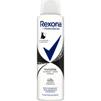 Rexona Invisible Black+White Dámský antiperspirant ve spreji, 150 ml
