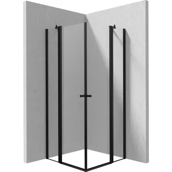 Deante Kerria Plus sprchový kout 90x90 cm čtvercový černá matný/průhledné sklo KKNNU09U09