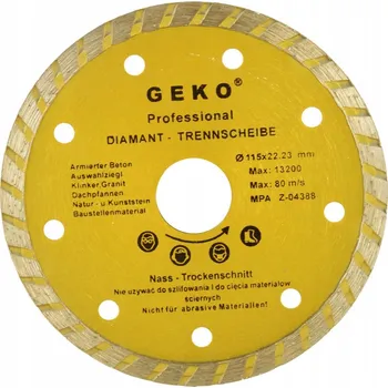 Řezný kotouč Diamantový kotouč 115 mm turbo GEKO PROFI G00260