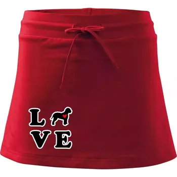 Dámská sukně Lagotto romagnolo LOVE - Sportovní sukně - two in one - L ( Červená )