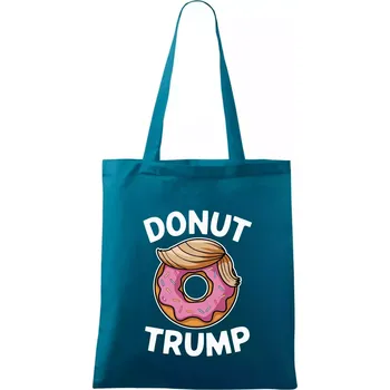 Donut Trump - Taška bavlněná - 42 x 38 cm ( Petrolejová )