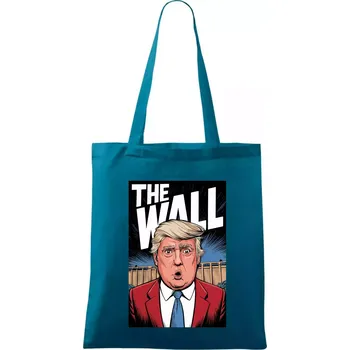 The wall Trump - Taška bavlněná - 42 x 38 cm ( Petrolejová )