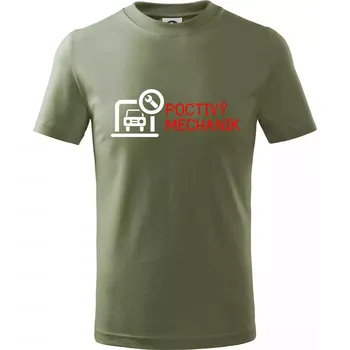 Dětská móda Poctivý mechanik - Tričko dětské bavlněné - 134 cm/8 let ( Khaki )