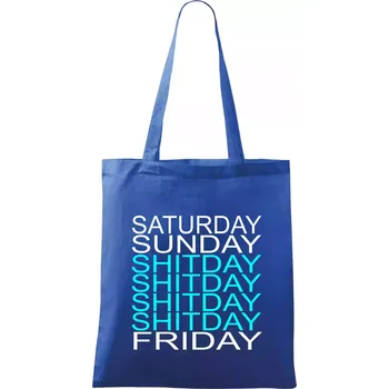 Nákupní taška Shitday - Taška bavlněná - 42 x 38 cm ( Královská modrá )