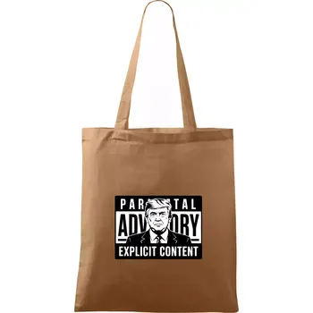 Nákupní taška Parental advisory Trump - Taška bavlněná - 42 x 38 cm ( Cappuccino )