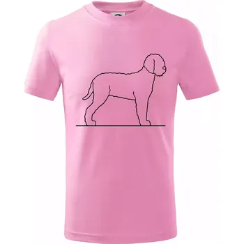 Lagotto romagnolo stojící - Tričko dětské bavlněné - 122 cm/6 let ( Růžová )