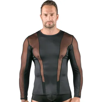 Pánské erotické prádlo Svenjoyment Emphasising Long-sleeved Shirt 2161958 Black Velikost L